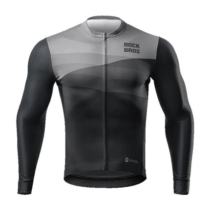 ROCKBROS Spring/summer long-sleeved cycling jersey M - black – image 2