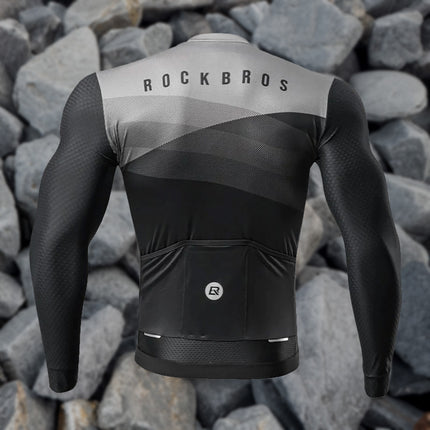 ROCKBROS Spring/summer long-sleeved cycling jersey M - black – image 21