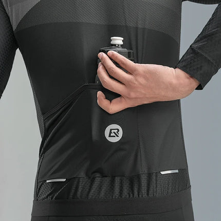 ROCKBROS Spring/summer XXL long-sleeved cycling jersey - black – image 11