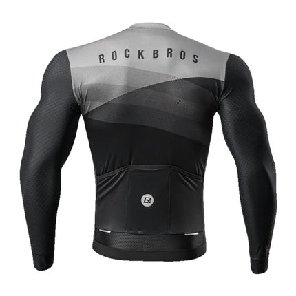 ROCKBROS Spring/summer XXL long-sleeved cycling jersey - black – image 3
