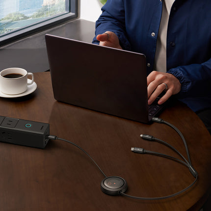 BASEUS 3in1 Universal retractable cable USB-C - Lightning / USB-C / micro USB 100W 1.1m - black – image 11
