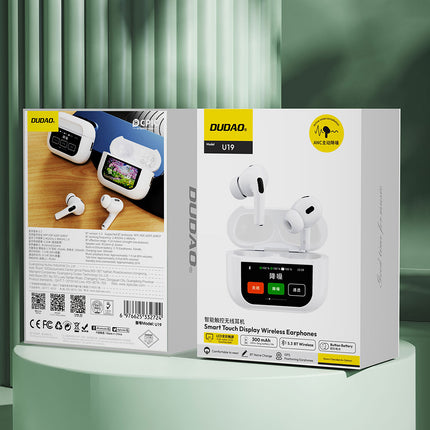 DUDAO U19 in-ear TWS wireless Bluetooth 5.3 headphones with LED display - white – image 11