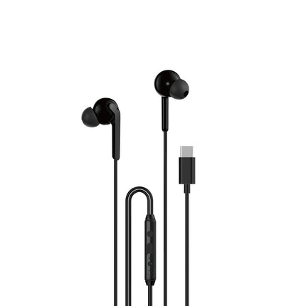 DUDAO X3C+ in-ear wired headphones with microphone and USB-C remote control 1.2m - black