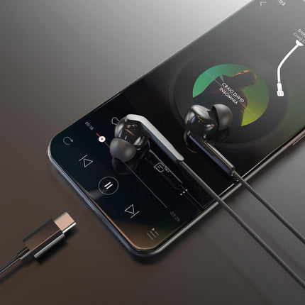 DUDAO X3C+ in-ear wired headphones with microphone and USB-C remote control 1.2m - black – image 3