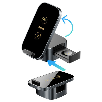 DUDAO 3in1 A11Pro+ 15W inductive charger for phone, smartwatch, headphones - black – image 2