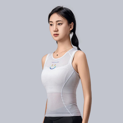ROCKBROS Women's quick-drying cycling vest T-shirt, 3D fabric, XL/XXL - white – image 4