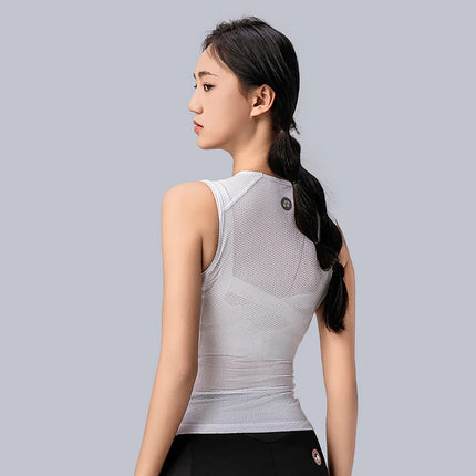 ROCKBROS Women's quick-drying cycling vest T-shirt, 3D fabric, XL/XXL - white – image 6