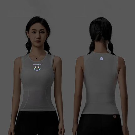 ROCKBROS Women's quick-drying cycling vest T-shirt, 3D fabric, XL/XXL - white – image 7