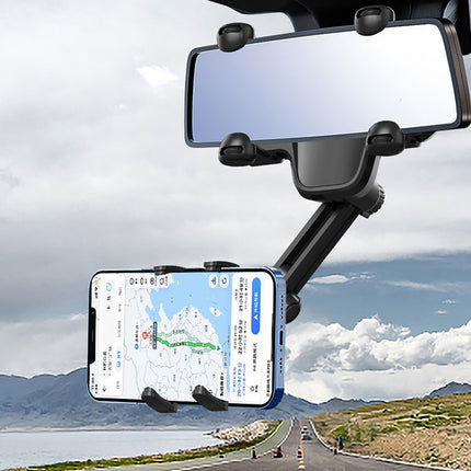 HURTEL Car phone holder for rearview mirror arm 18cm - black – image 6