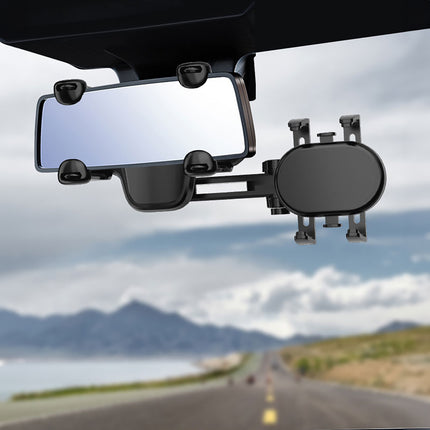 HURTEL Car phone holder for rearview mirror arm 18cm - black – image 7
