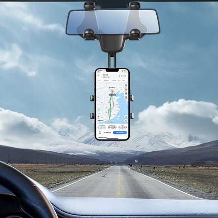 HURTEL Car phone holder for rearview mirror arm 18cm - black – image 9