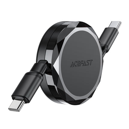 ACEFAST USB-C - USB-C retractable cable with organizer 60W - black – image 2