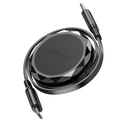 ACEFAST USB-C - USB-C retractable cable with organizer 60W - black – image 3