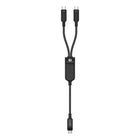 ACEFAST 2in1 Cable double USB-C - 2x USB-C 100W 480Mb/s - black