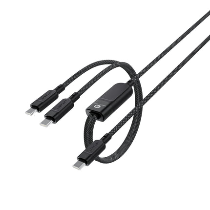 ACEFAST 2in1 Cable double USB-C - 2x USB-C 100W 480Mb/s - black – image 4