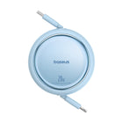 BASEUS Free2Pull USB-C - iPhone Lightning 20W 1m retractable cable - blue