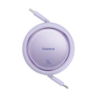 BASEUS Free2Pull USB-C retractable cable - iPhone Lightning 20W 1m - purple
