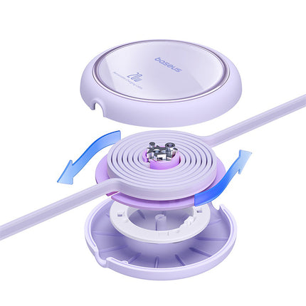 BASEUS Free2Pull USB-C retractable cable - iPhone Lightning 20W 1m - purple – image 4