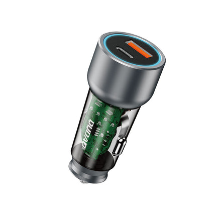 DUDAO R4T 30W USB-A USB-C car charger - gray