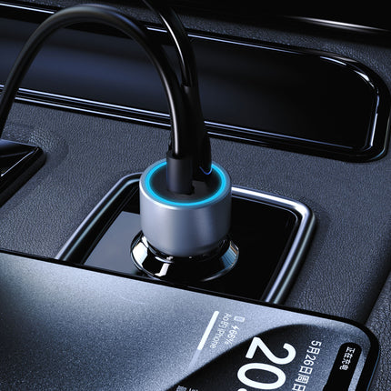 DUDAO R4T 30W USB-A USB-C car charger - gray – image 6