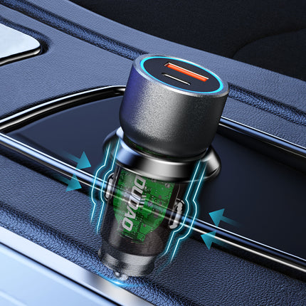 DUDAO R4T 30W USB-A USB-C car charger - gray – image 8
