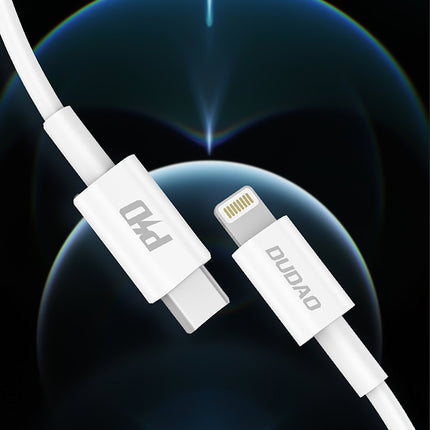 DUDAO L6X USB-C - iPhone Lightning PD cable 20W 1m - white – image 6