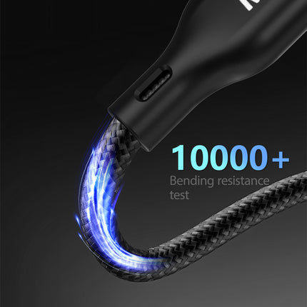 DUDAO 3in1 Cable USB-C - USB-C / iPhone Lightning / charger for Apple Watch PD 100W 1.2m - black – image 3