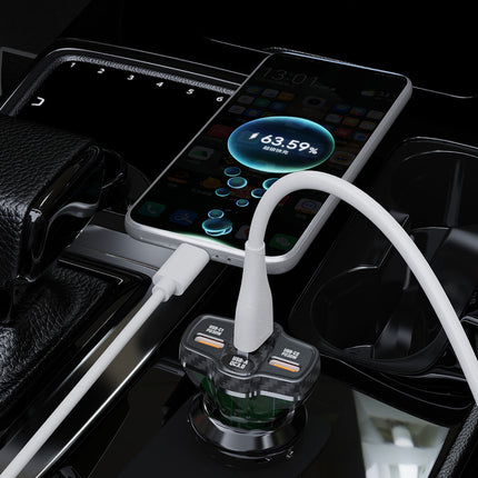 DUDAO R78 78W USB-C PD / 2xUSB-A QC car charger - black – image 8