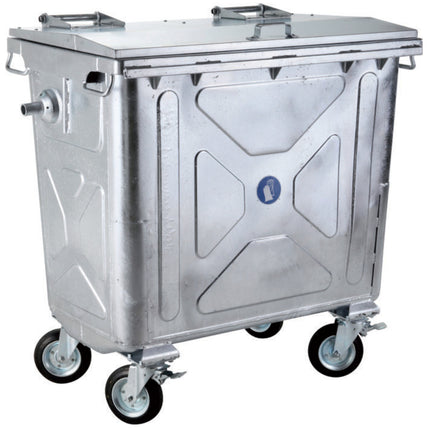 GSG24 Metal Steel Waste Container Garbage Ash Refractory EN 840-2 660L