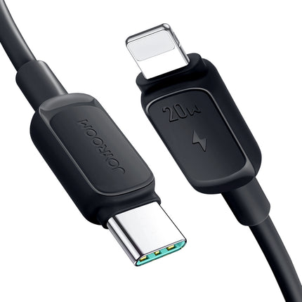 JOYROOM Multi-Color Series A14 USB-C cable - iPhone Lightning 20W 1.2 m - black