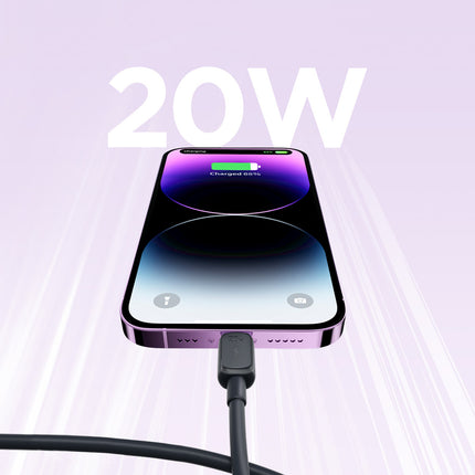 JOYROOM Multi-Color Series A14 USB-C cable - iPhone Lightning 20W 1.2 m - black – image 3