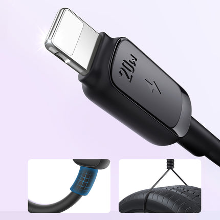 JOYROOM Multi-Color Series A14 USB-C cable - iPhone Lightning 20W 1.2 m - black – image 5