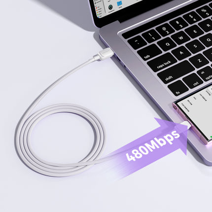 JOYROOM Multi-Color Series A14 USB-A - USB-C 3A cable 1.2 m - white – image 7