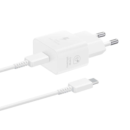 SAMSUNG Samsung 25W SFC GaN wall charger with USB-C cable - white