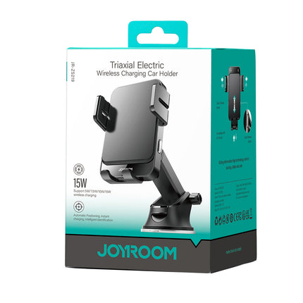 JOYROOM Electric holder with 15W inductive charger for the dashboard - black – image 7