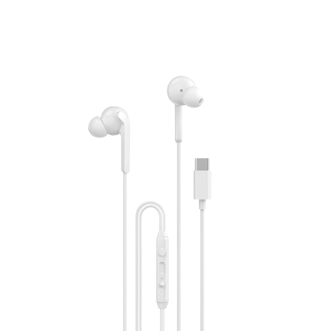 X3C+ USB-C 1,2 m vadu austiņas - baltas