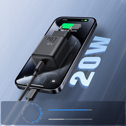 JOYROOM USB-C PD QC 20W wall charger - black – image 7