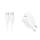 JOYROOM USB-C PD QC 20W charger + 1m USB-C cable - white