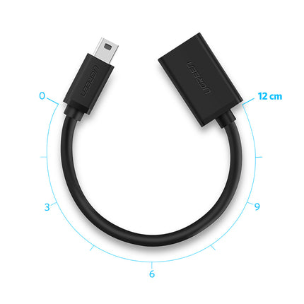 UGREEN Mini USB-B (male) - USB-A (female) OTG adapter 10 cm - gray – image 3