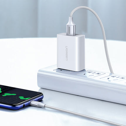 UGREEN Braided cable USB-A - USB-C QC 3.0 3A 1m - white – image 3
