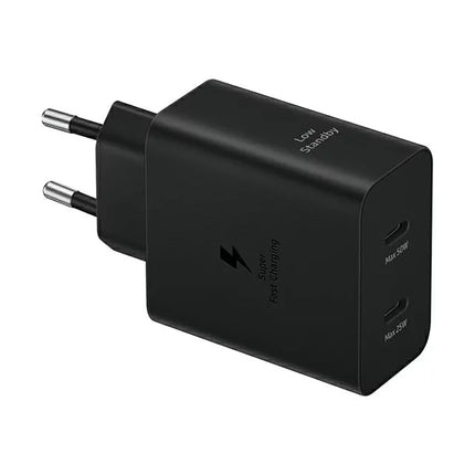 SAMSUNG Samsung Power Adapter Duo 2x USB-C 50W wall charger - black