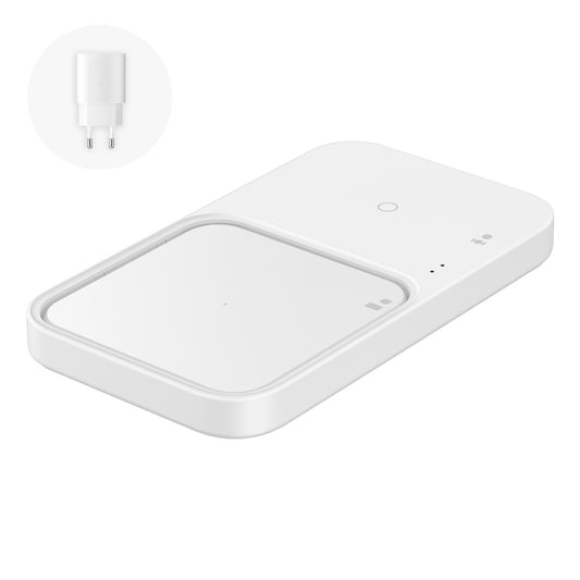 SAMSUNG Samsung Wireless Charger Duo 15W inductive charger + mains charger and cable - white