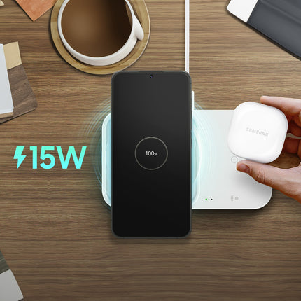 SAMSUNG Samsung Wireless Charger Duo 15W inductive charger - white – image 8
