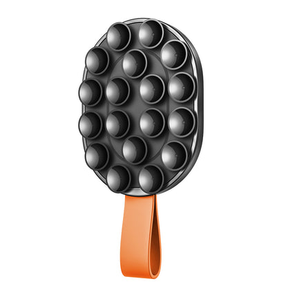 JOYROOM Magnetic phone holder 4.7-7'' with suction cups for glass and mirror - black and orange