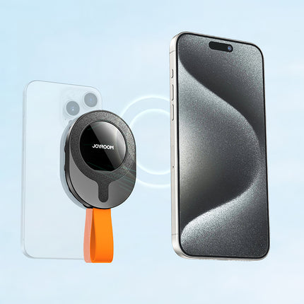JOYROOM Magnetic phone holder 4.7-7'' with suction cups for glass and mirror - black and orange – image 5