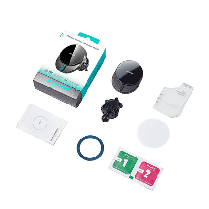 JOYROOM Magnetic phone holder with 15W inductive charger for air vent - black – image 11