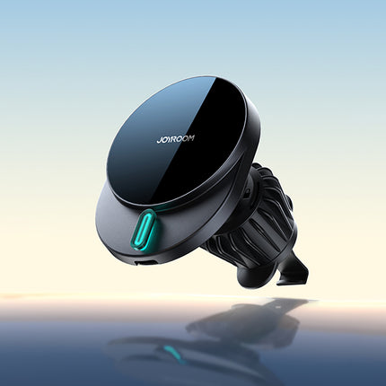 JOYROOM Magnetic phone holder with 15W inductive charger for air vent - black – image 3