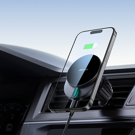 JOYROOM Magnetic phone holder with 15W inductive charger for air vent - black – image 4