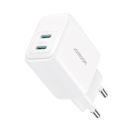 JOYROOM 2x USB-C 20W PD QC 3.0 mains charger - white