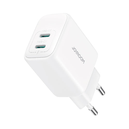 JOYROOM 2x USB-C 20W PD QC 3.0 mains charger - white